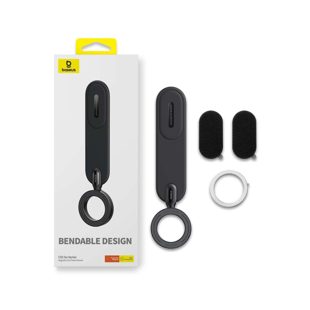 Baseus C02 Go Series Magnetic Phone Mount With 360 Degree Rotation - Cluster Black