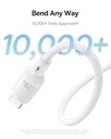 Baseus PicoGo USB-C to USB-C Magnetic Liquid Silicone 240W Fast Charging Cable 1m - Moon White