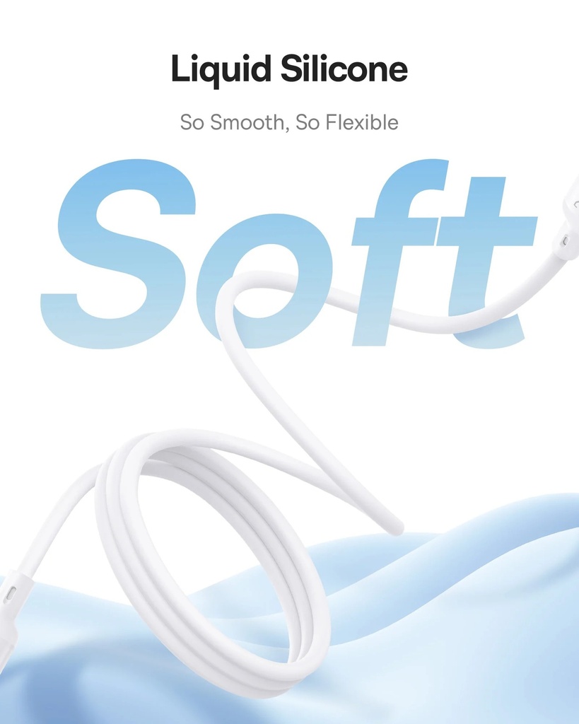 Baseus PicoGo USB-C to USB-C Magnetic Liquid Silicone 240W Fast Charging Cable 1m - Moon White