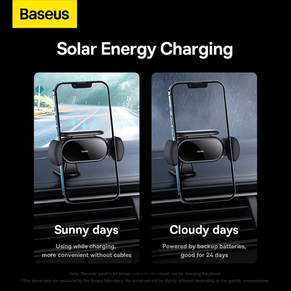Baseus Steel Cannon pro   Solar Electric   Car Mount Black