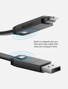 Bazic GoCharge 4 in 1 Input USB A and USB-C to Output USB-C and Lightning Cable 1M - Black