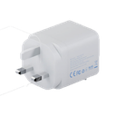 Bazic GoPort Retrek 1-Port USB-C & Built-In USB-C Cable 65W GaN - White