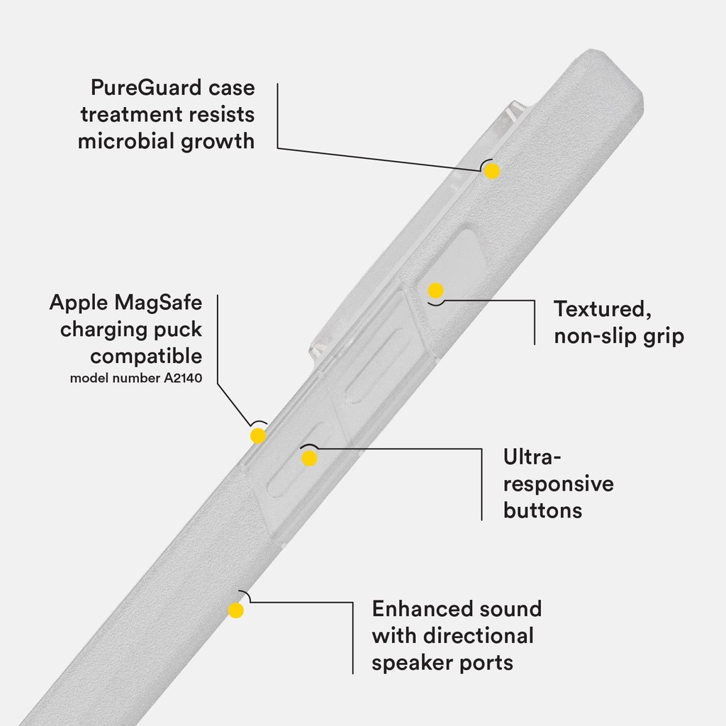 BodyGuardz Carve Case for iPhone 14 Pro Max, Premium Shockproof Clear Cover with 3.5m Drop Protection