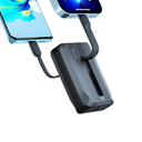 Brave 10000mAh Power Bank Support PD 20W and USB A 22.5W Fast Charging with Built-in 2 Output Cable and LED Display