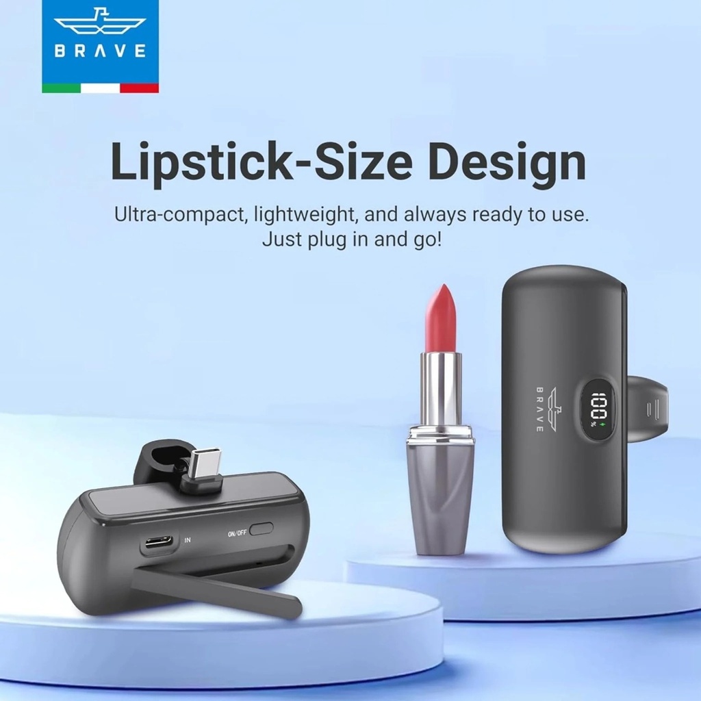 Brave Pocket Pro Mini Portable 20W 5000mAh Power Bank Type-C