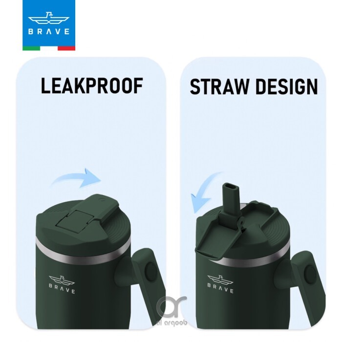 Brave Rotating Handle 24H Cold & 12H Hot Retention Leak-Proof 950mL Green