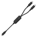 C5-11 USB-C 2-in-1 100W intelligent balance aluminum alloy connectors charging data cable