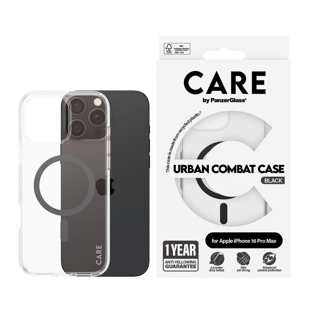 CARE by PanzerGlass® Case Flagship Black MagSafe iPhone '24 6.9" Pro
