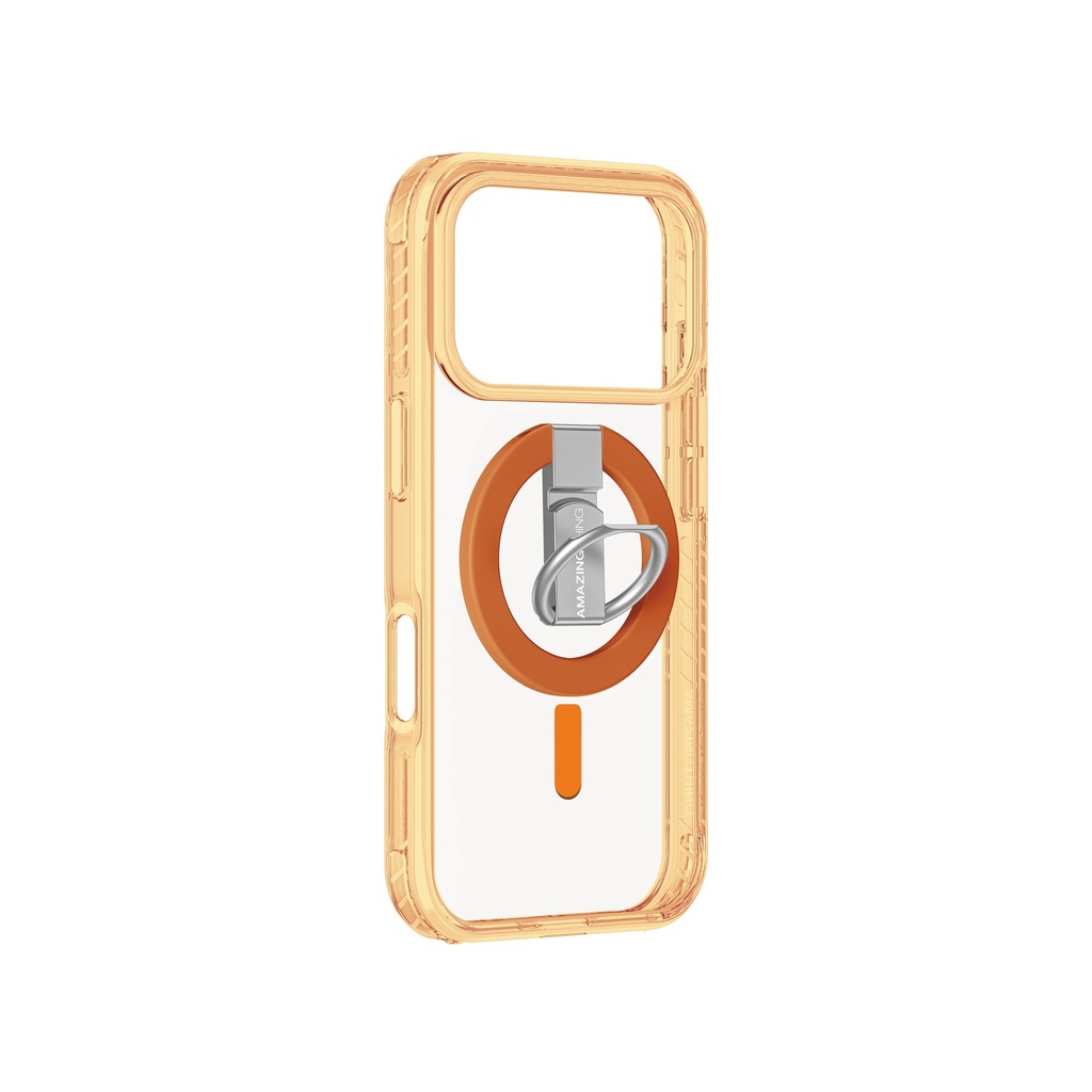 AMAZINGTHING TITAN PRO GRIP RING SET MAG DROP PROOF CASE FOR IPHONE 17 PRO 6.3 (Color: ORANGE