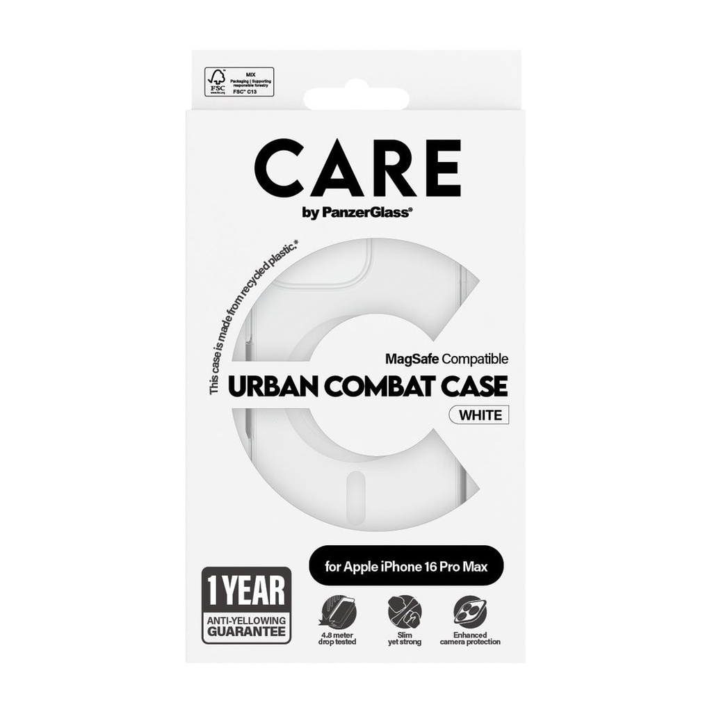 CARE by PanzerGlass® Case Flagship White MagSafe iPhone '24 6.9" Pro