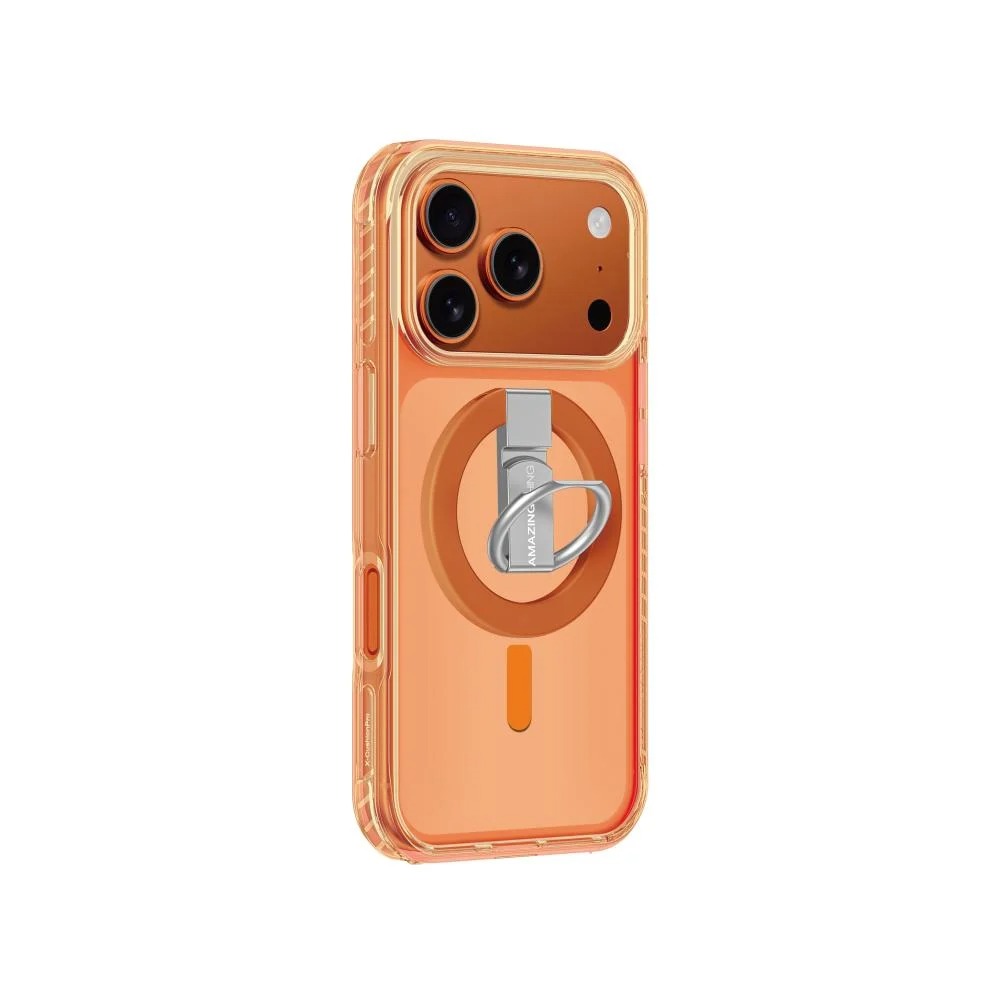 AMAZINGTHING TITAN PRO GRIP RING SET MAG DROP PROOF CASE FOR IPHONE 17 PRO MAX 6.9 (Color: ORANGE)