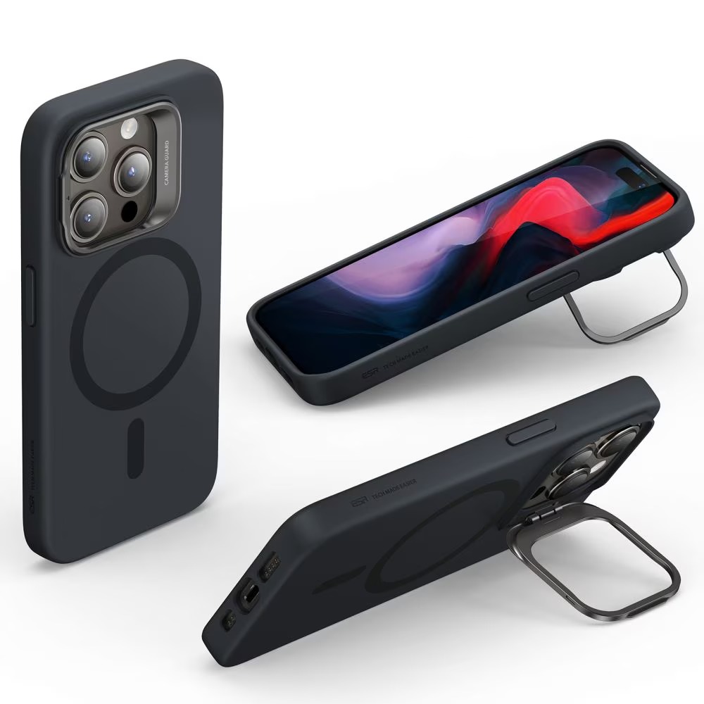 ESR iPhone 15 Pro Cloud Soft Case with Stash stand haLock