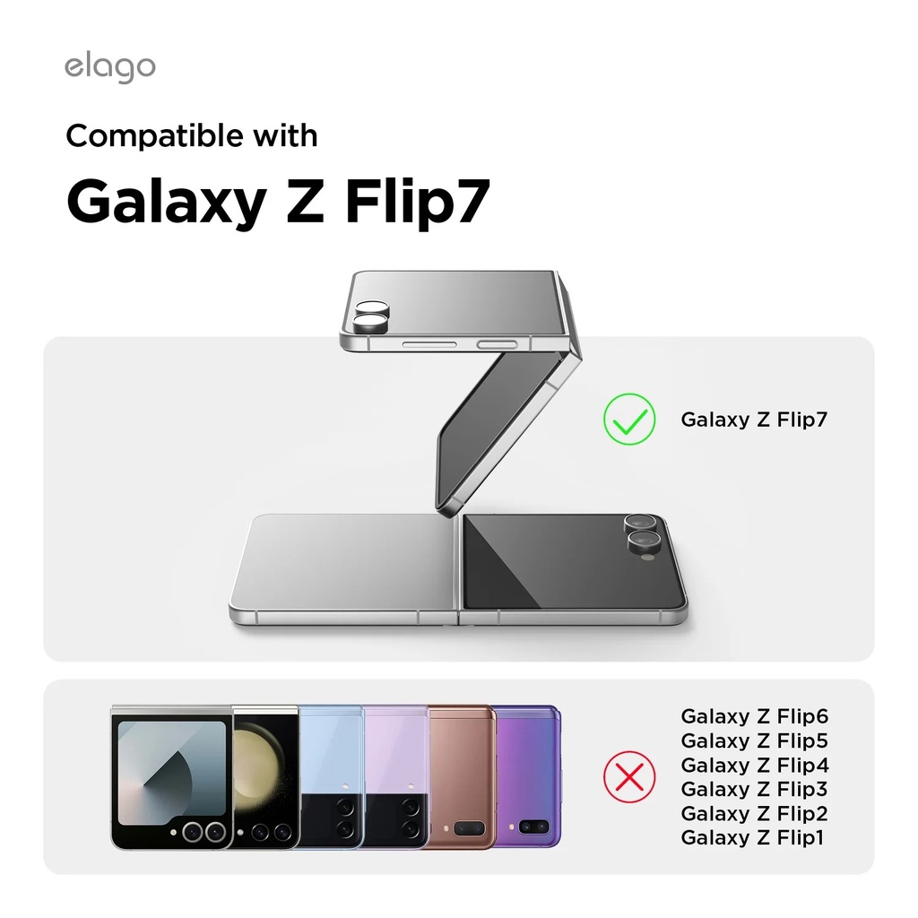 Elago Samsung Galaxy Z Flip 7 Magnetic PC Clear Case