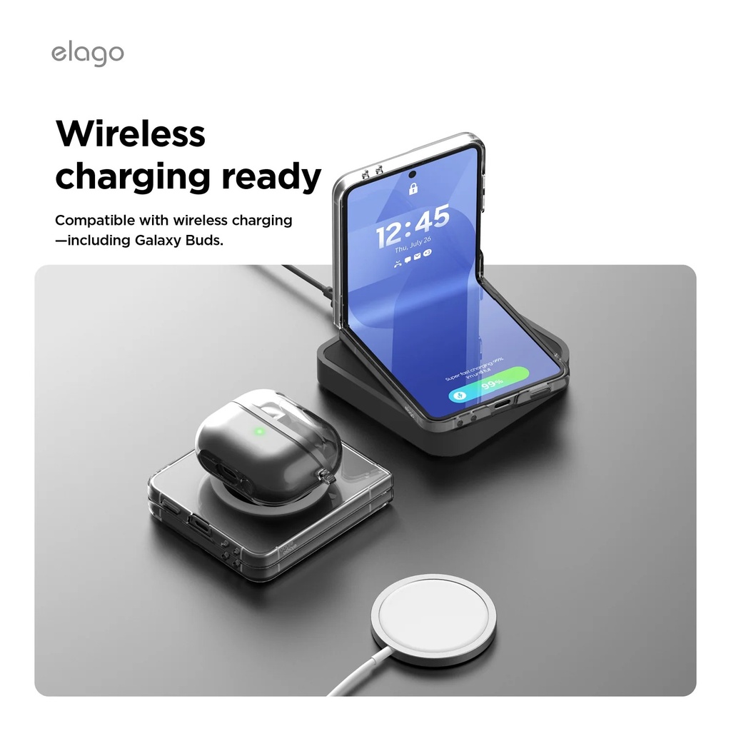 Elago Samsung Galaxy Z Flip 7 Magnetic PC Clear Case