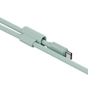 Energea Lasso 2-In-1 USB-C to USB-C 240W 480Mbps Lanyard With Charging Cable 1.5M - Sage