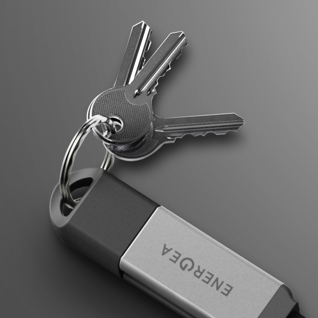 Energea Sheath Key 2-In-1 USB-C to USB-C With USB-A 60W Cable 15CM - Orange