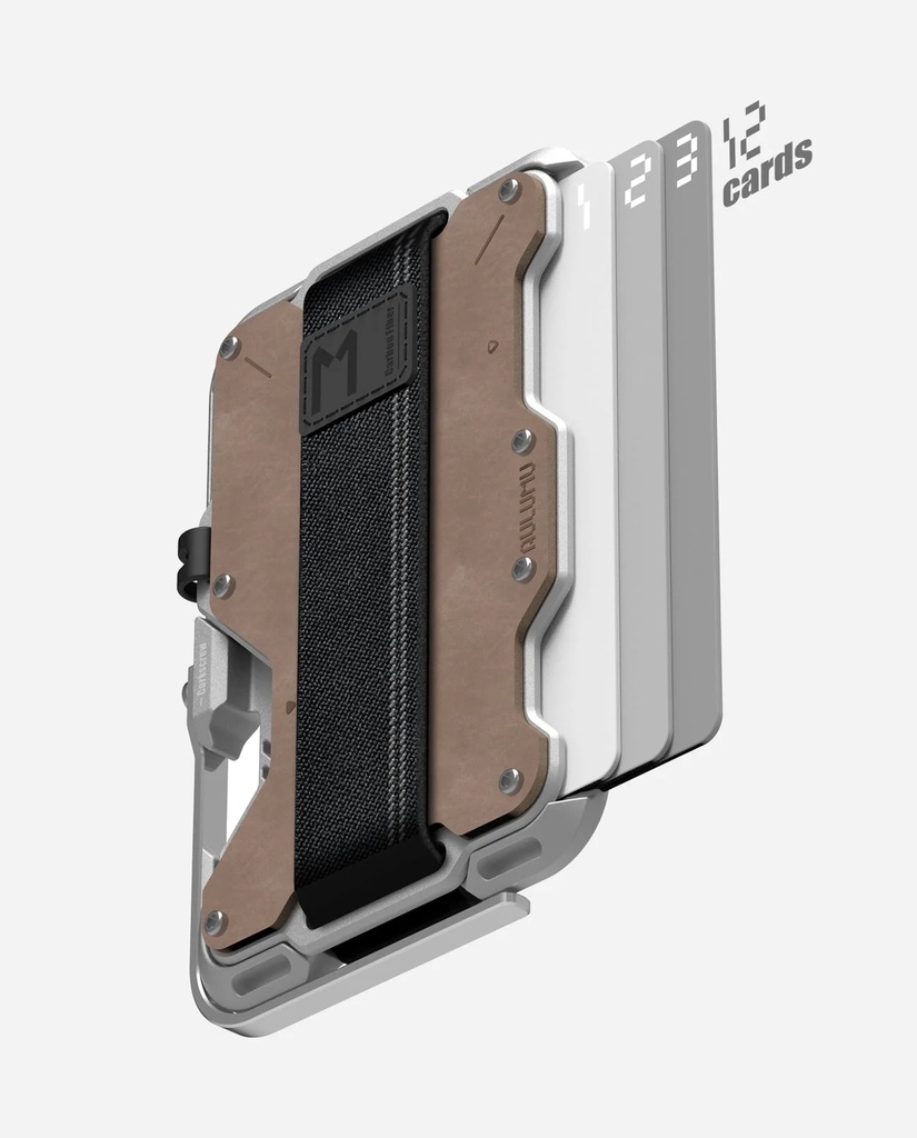 AULUMU G03 Multi-Tool Magnetic Metal Wallet Leather Cover - Genuine Leather