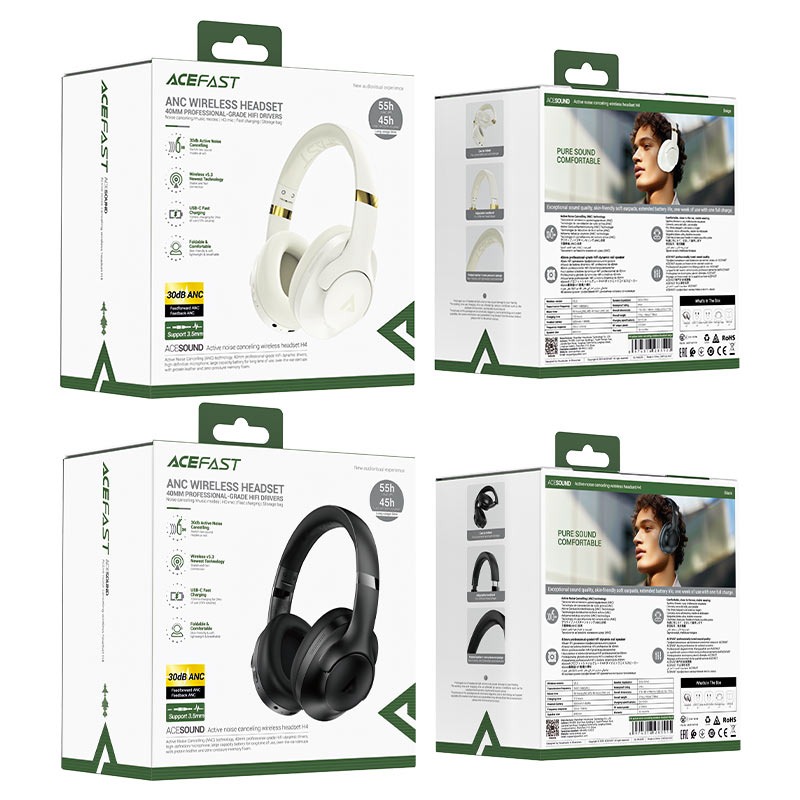 H4 active noise canceling wireless headset