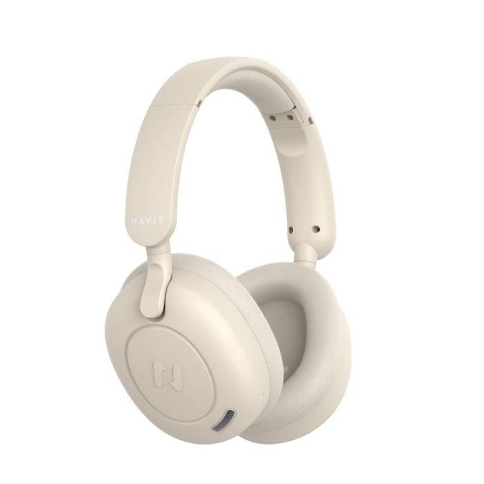 Havit-H655BT Audio series-Bluetooth headphone - Beige