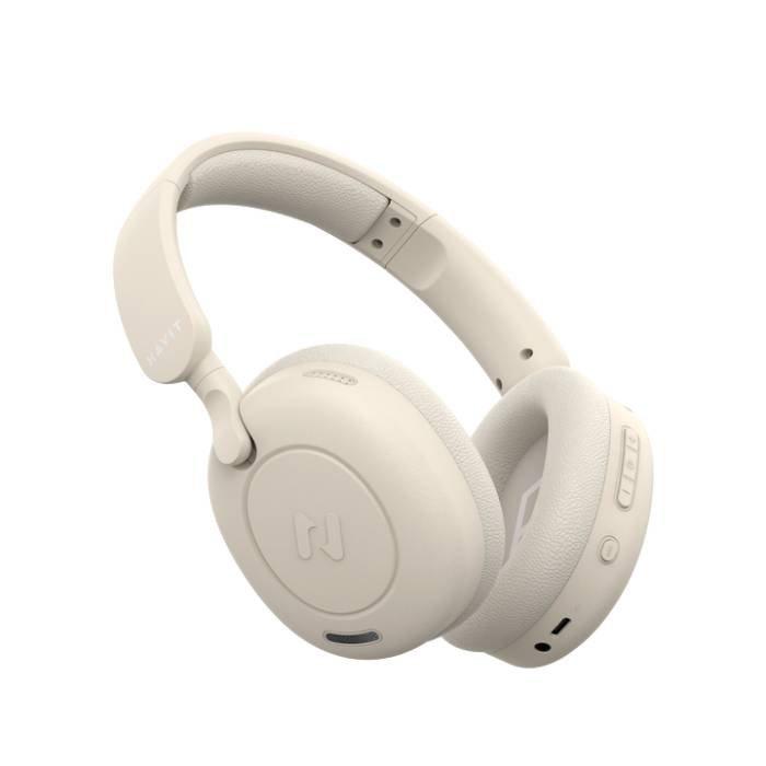 Havit-H655BT Audio series-Bluetooth headphone - Beige