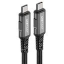 AceFast C1-09 USB-C to USB-C aluminum alloy audio/video transmission full-featured data cable