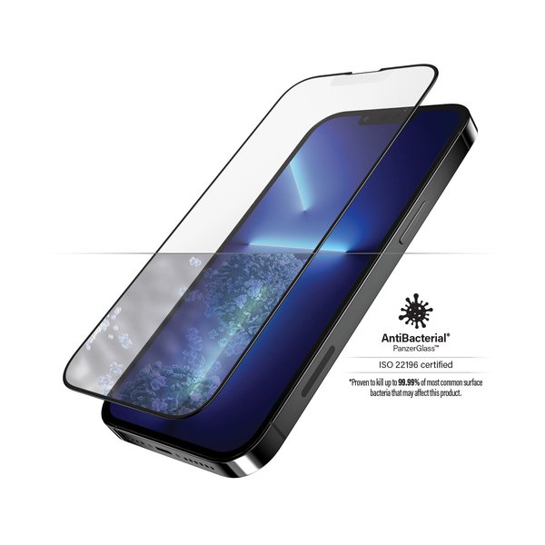 PanzerGlass - Tempered Glass Case Friendly Anti-Glare AB for iPhone 13 Pro Max & 14 Plus, black
