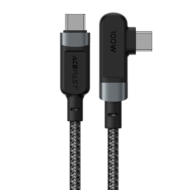 AceFast C5-03 USB-C to USB-C 100W right angled aluminum alloy charging data cable