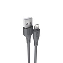 Porodo Dual Port Car Charger 3.4A with Lightning Cable 0.9M - Black