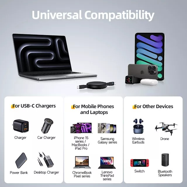 Powerlink YoYo Series 3.3ft / 1.0M USB-C Cable Blue