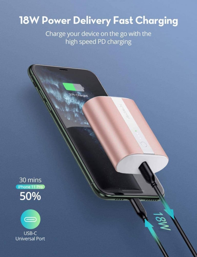 RAVPOWER PD PIONEER 10K 18 2 PORT POWER BANK