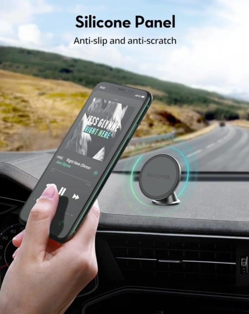 RAVPower 360 Magnetic Car Phone Mount - Black - F5AA