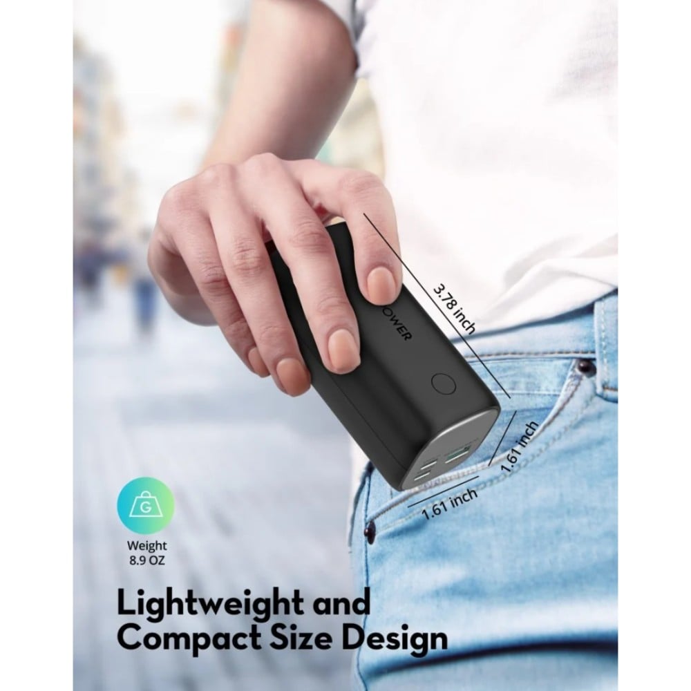 RAVPower RP-PB208 mini 14000mAhPD30W 3-Port Portable Power Bank Black Global Version