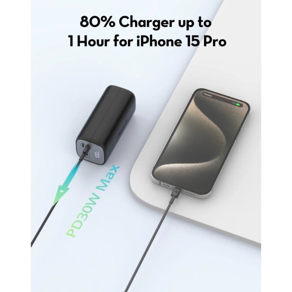 RAVPower RP-PB208 mini 14000mAhPD30W 3-Port Portable Power Bank Black Global Version