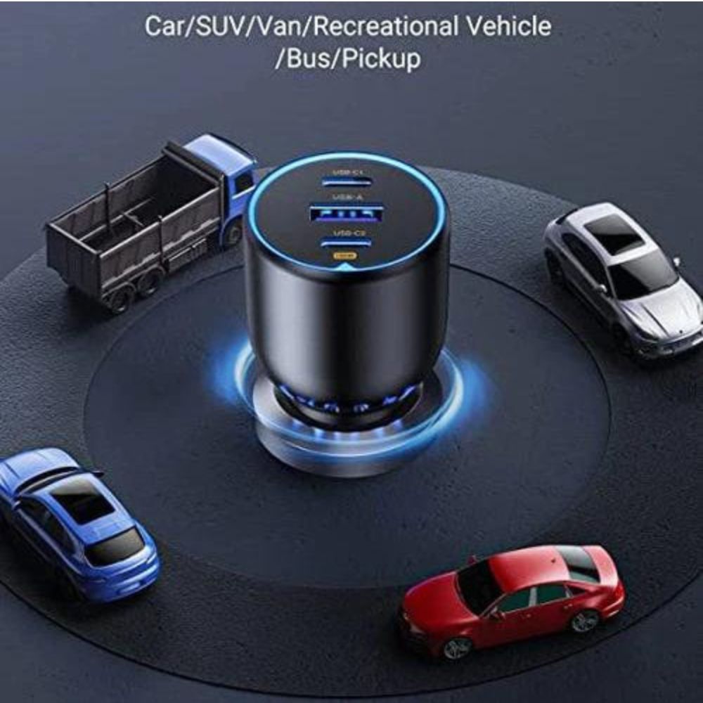 RP-VC1011 - 100W 3-Port car charger gray global