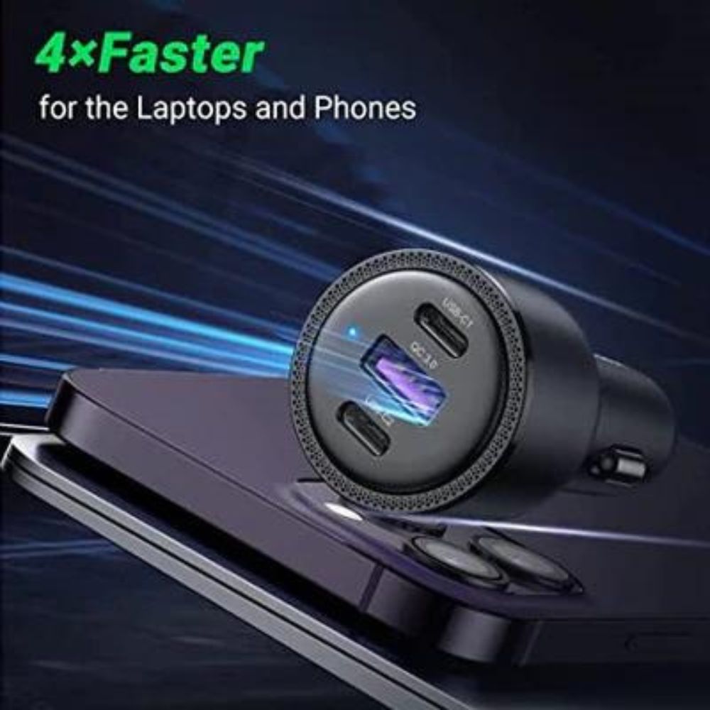 RP-VC1011 - 100W 3-Port car charger gray global