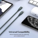 Ravpower Nylon Braided Type-C to Lightning Cable 0.3M - Green