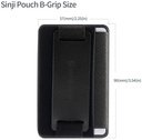 SINIMORU SINJI POUCH B-FLAP BAND GRIP WALLET BLACK