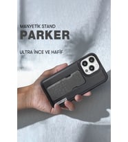 Santa Barbar Polo Parker Magnetic Bracket Genuine Santa Barbara Leather Case  iPhone14 Pro Max-Red