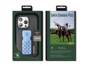 Santa Barbara Polo Parker Magnetic Bracket Genuine Santa Barbara Leather Case  iPhone14 Pro-Blue