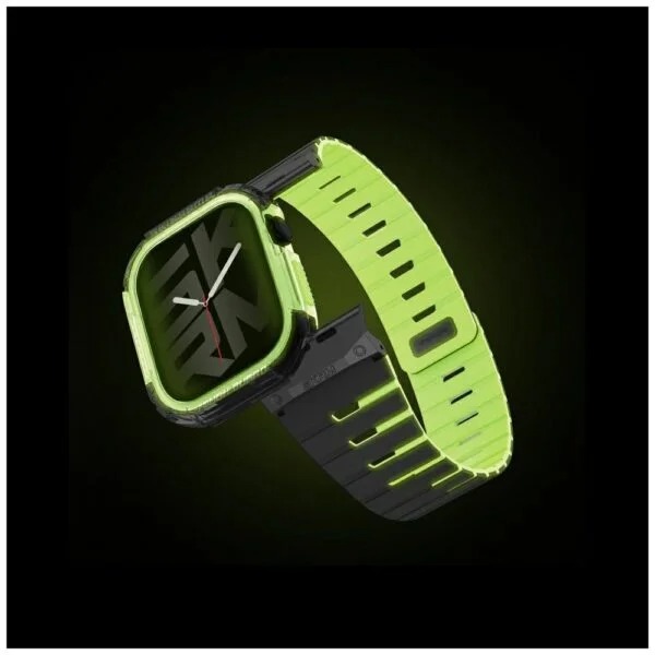 SkinArma Gemini Magnetic Strap + Atom Case Bundle for Apple Watch 46MM - Lime Green