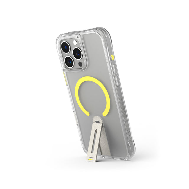 SkinArma Helix MagSafe Case With 360 Rotating Stand for iPhone 16 Pro Max- Clear