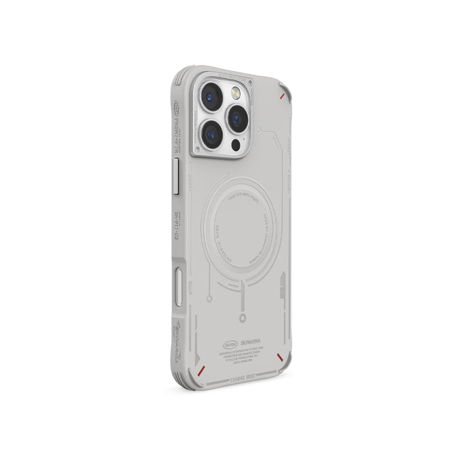 SkinArma Mecha MagSafe Case for iPhone 16 Pro Max - Light Grey