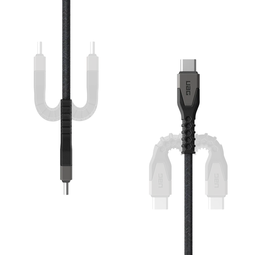 UAG USB-C to USB-C Cable, 1.5M, 60W, 9B4413114030– Black & Grey