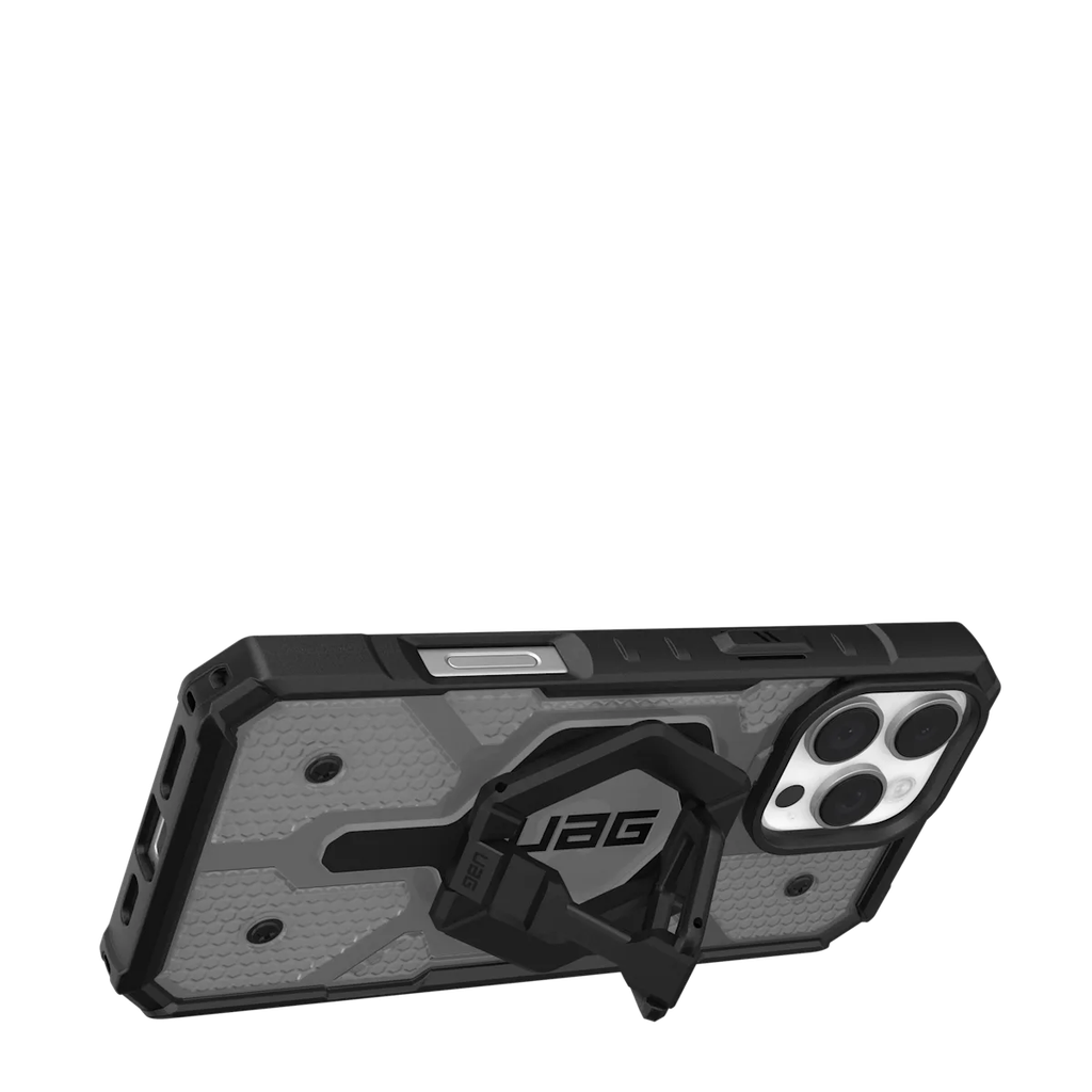 UAG iPhone 16 Pro Max Magsafe Pathfinder Clear Case - Ash / Black Stand