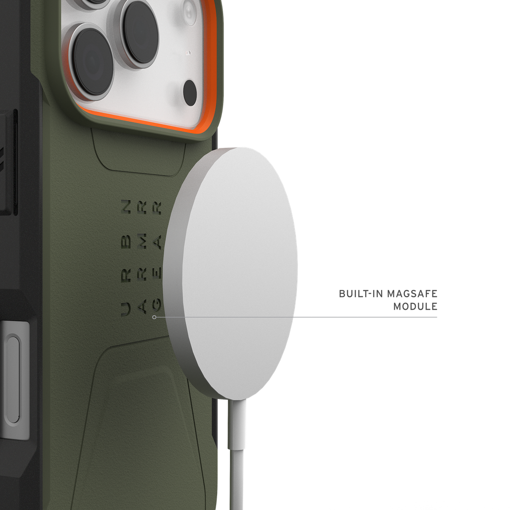 UAG iPhone 17 Pro Civilian Magsafe Case (Olive/Orange)
