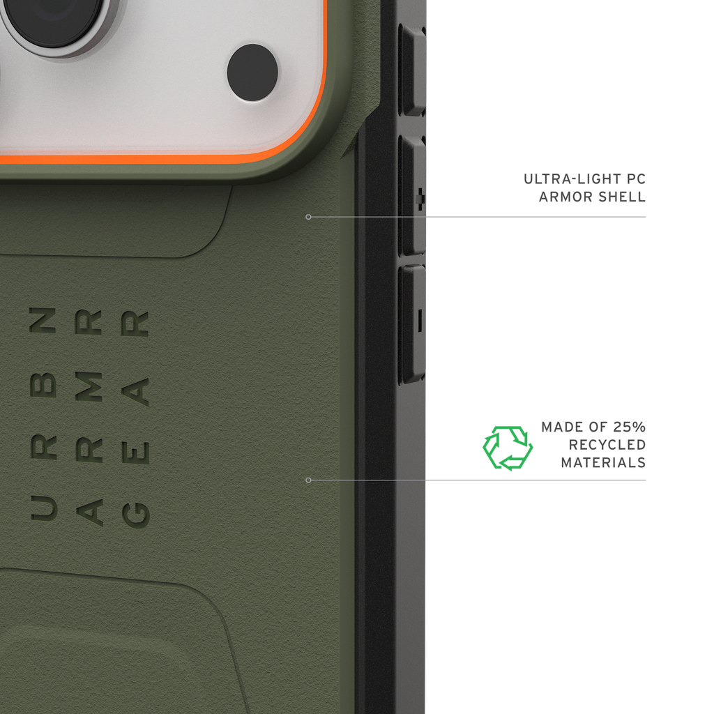 UAG iPhone 17 Pro Civilian Magsafe Case (Olive/Orange)