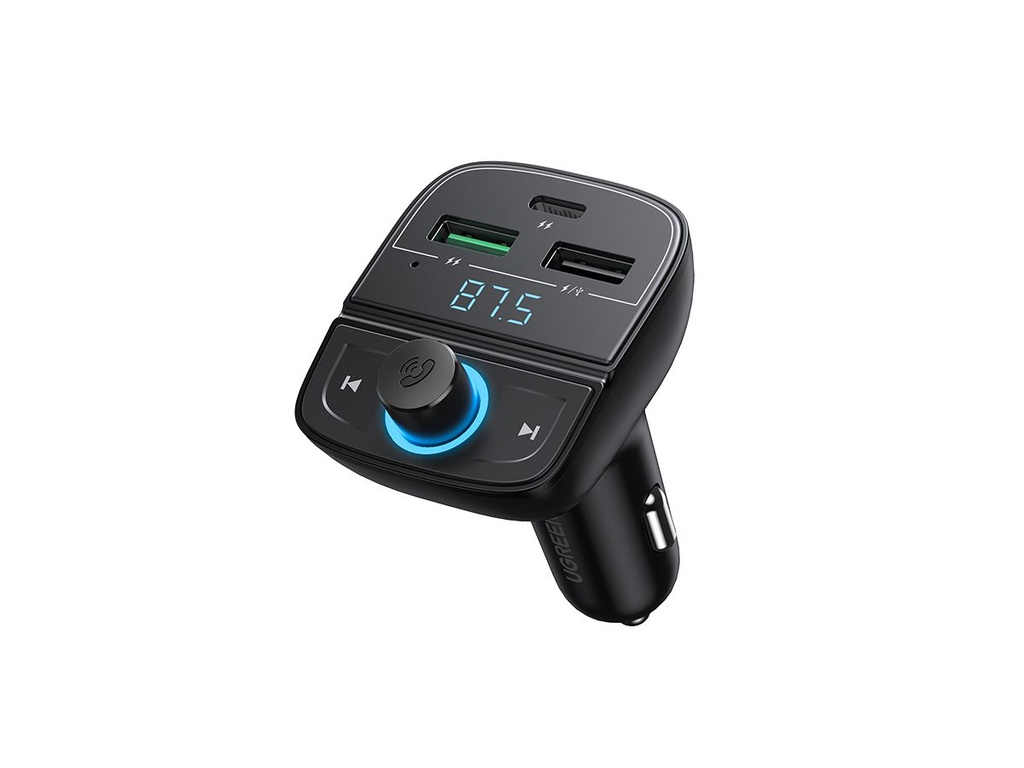 UGREEN Car Bluetooth Adapter - Bluetooth FM Transmitter for Car PD/QC 3.0 Car Charger