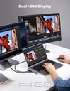 UGREEN Dual USB -C TO 2*USB3.0+2*HDMI+TF SD+USB-C DOCK STATION
