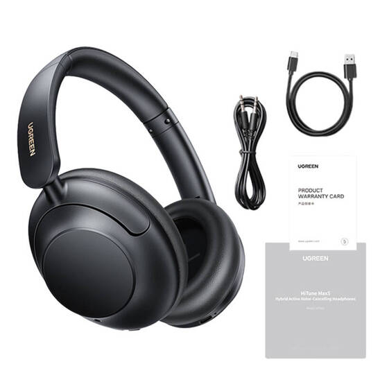 UGREEN HiTune Max5 Hybrid Active Noise-Cancelling Headphones Black HP202