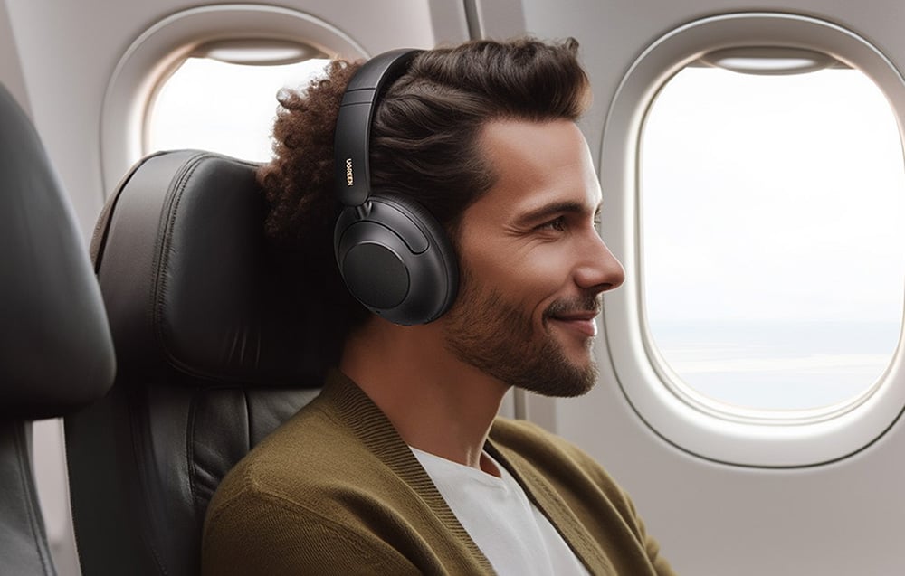 UGREEN HiTune Max5 Hybrid Active Noise-Cancelling Headphones Black HP202